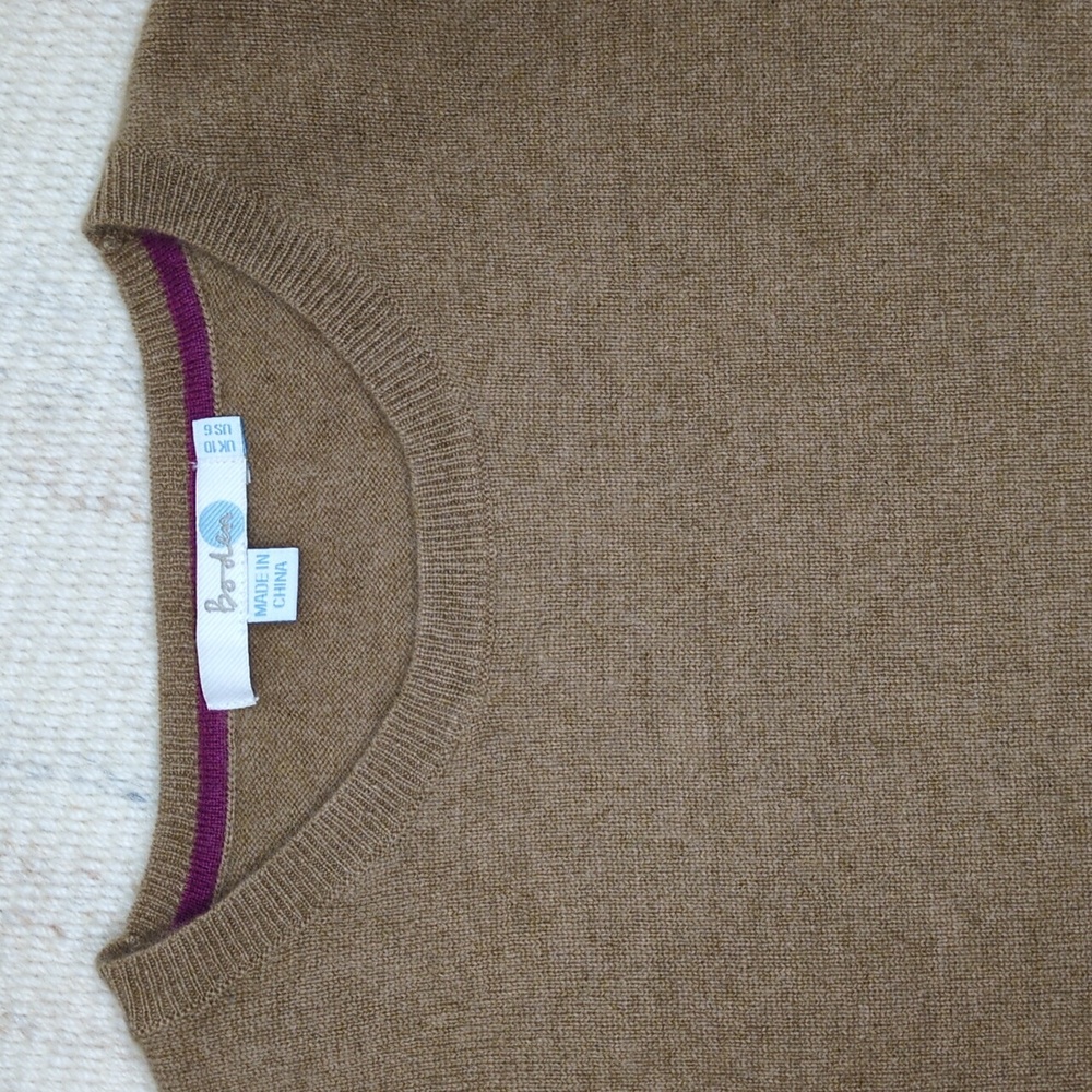 Boden 100% Cashmere Crew Neck Sweater